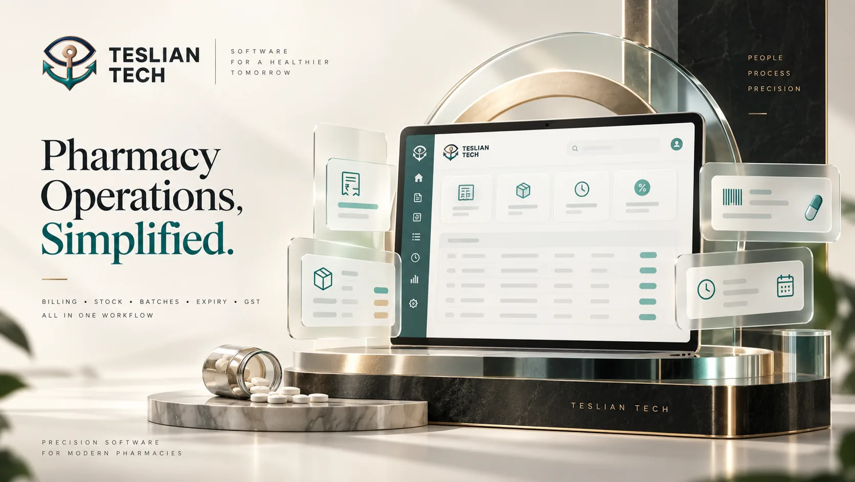 TesPOS retail operations editorial artwork by Teslian Tech